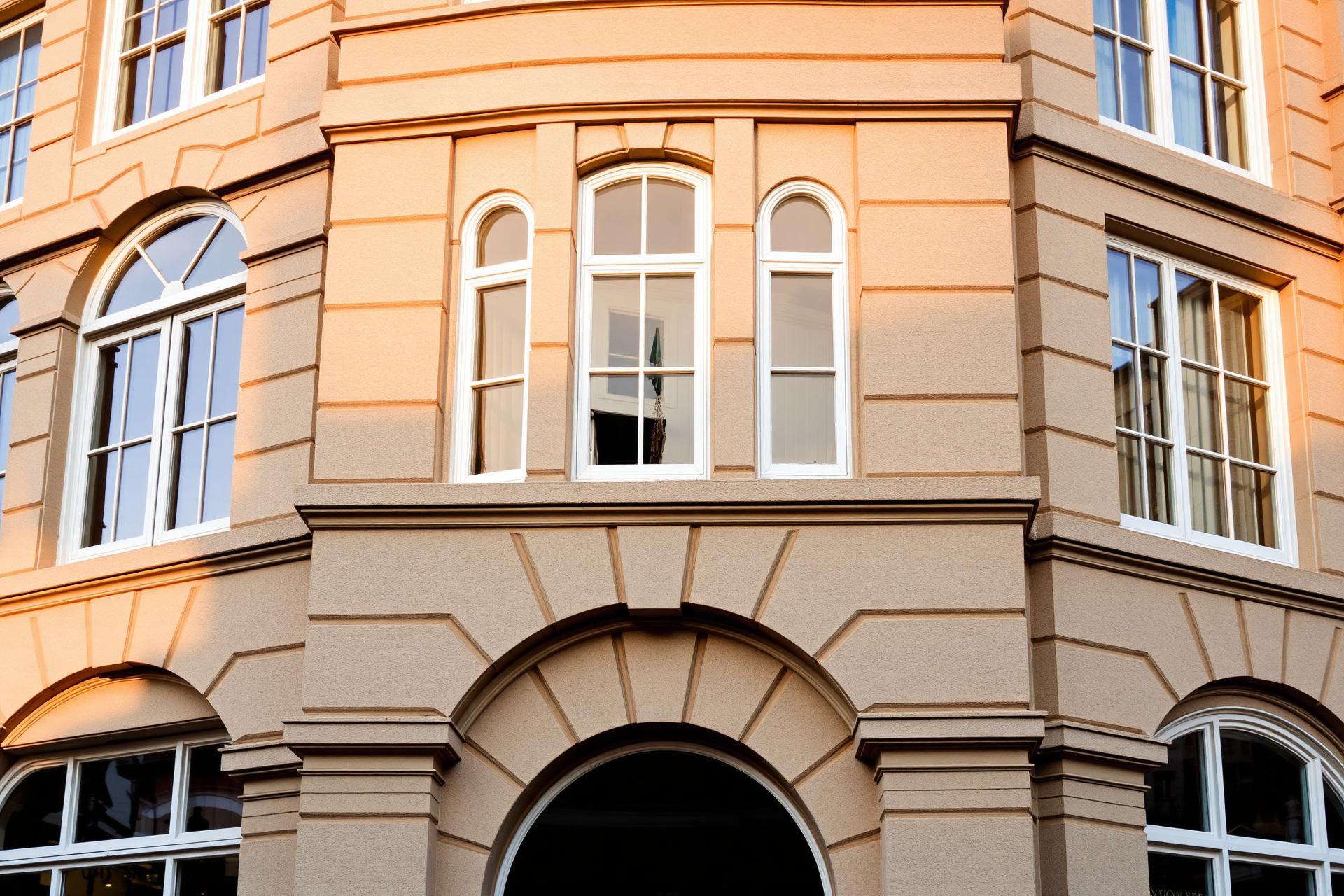 Classic stone facade architectural detail